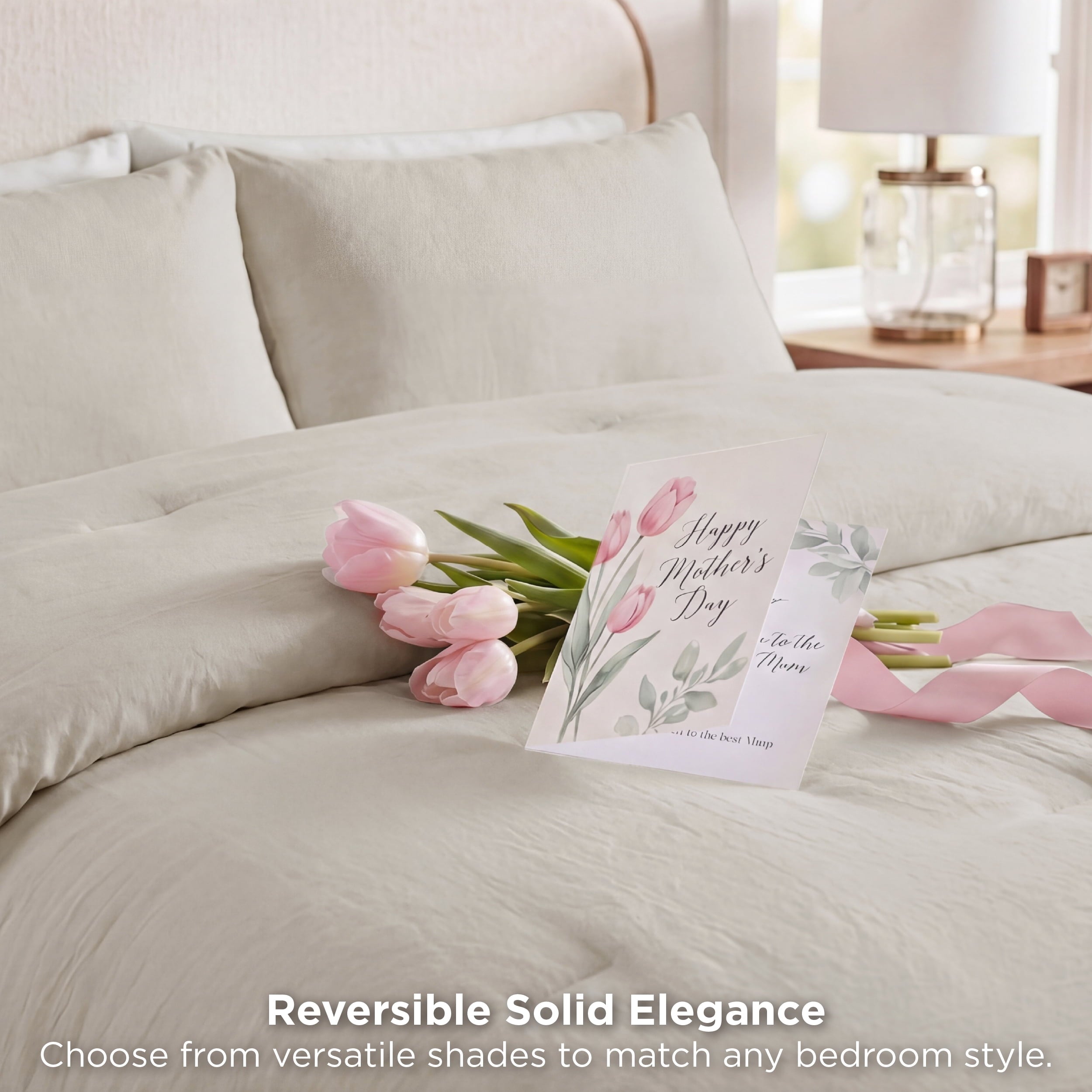 All-Season 3 Pieces Queen Comforter Bedding Set, Beige Bed Comforter Set for All Seasons, 1 Lightweight Prewashed Comforter and ... - Cloud-Like Soft Lightweight Bed Comforter Detail