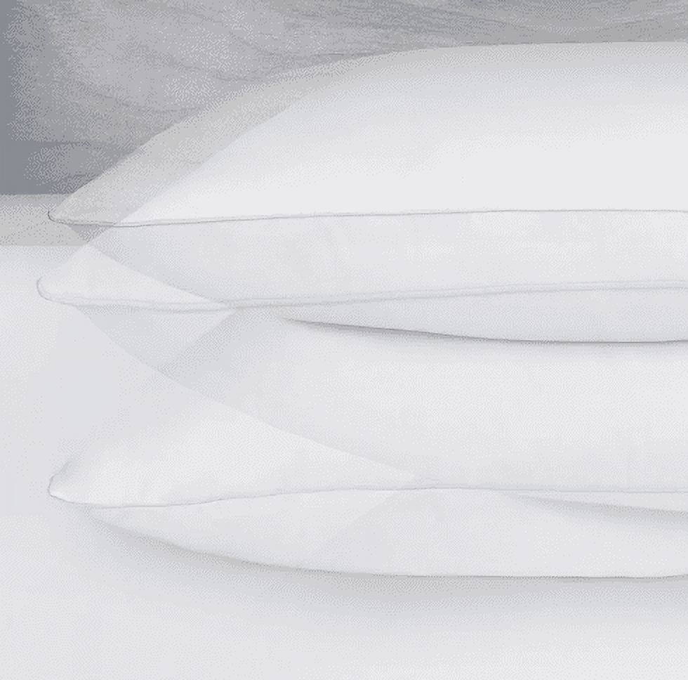 Orthopedic Support Queen Microfiber Polyester Bed Pillows Hypoallergenic (2 Count) - Decorative Throw Pillow Cushion for Sofa & Bed Detail