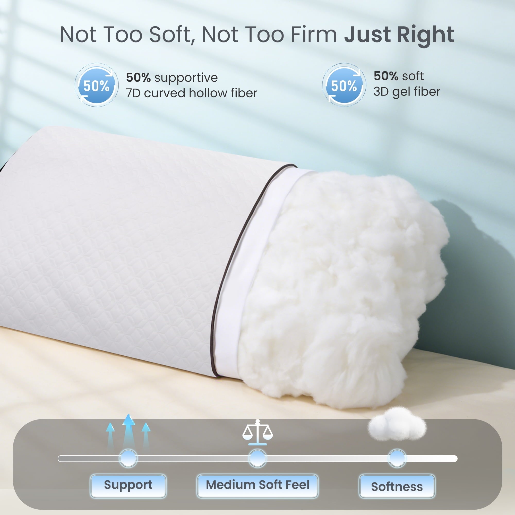 Hotel Collection Bed Pillows Hotel Collection Luxury Down Alternative Pillow for Beds 2 Pack, Medium Support for Side & Back Sleepers ... - Decorative Throw Pillow Cushion for Sofa & Bed Detail