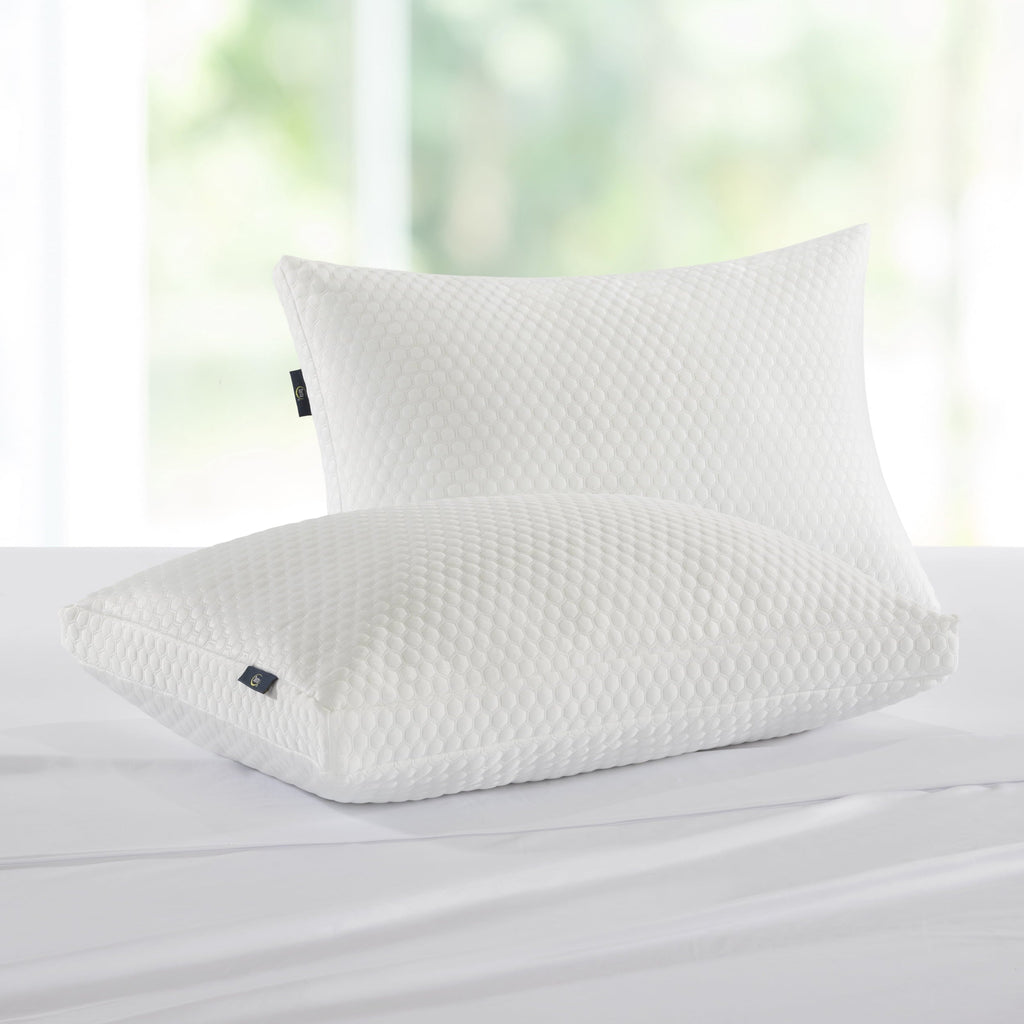Orthopedic Support Sleep Chill Standard/Queen Bed Pillow, Hypoallergenic Fill - Orthopedic Shredded Foam Bed Pillow Set Detail