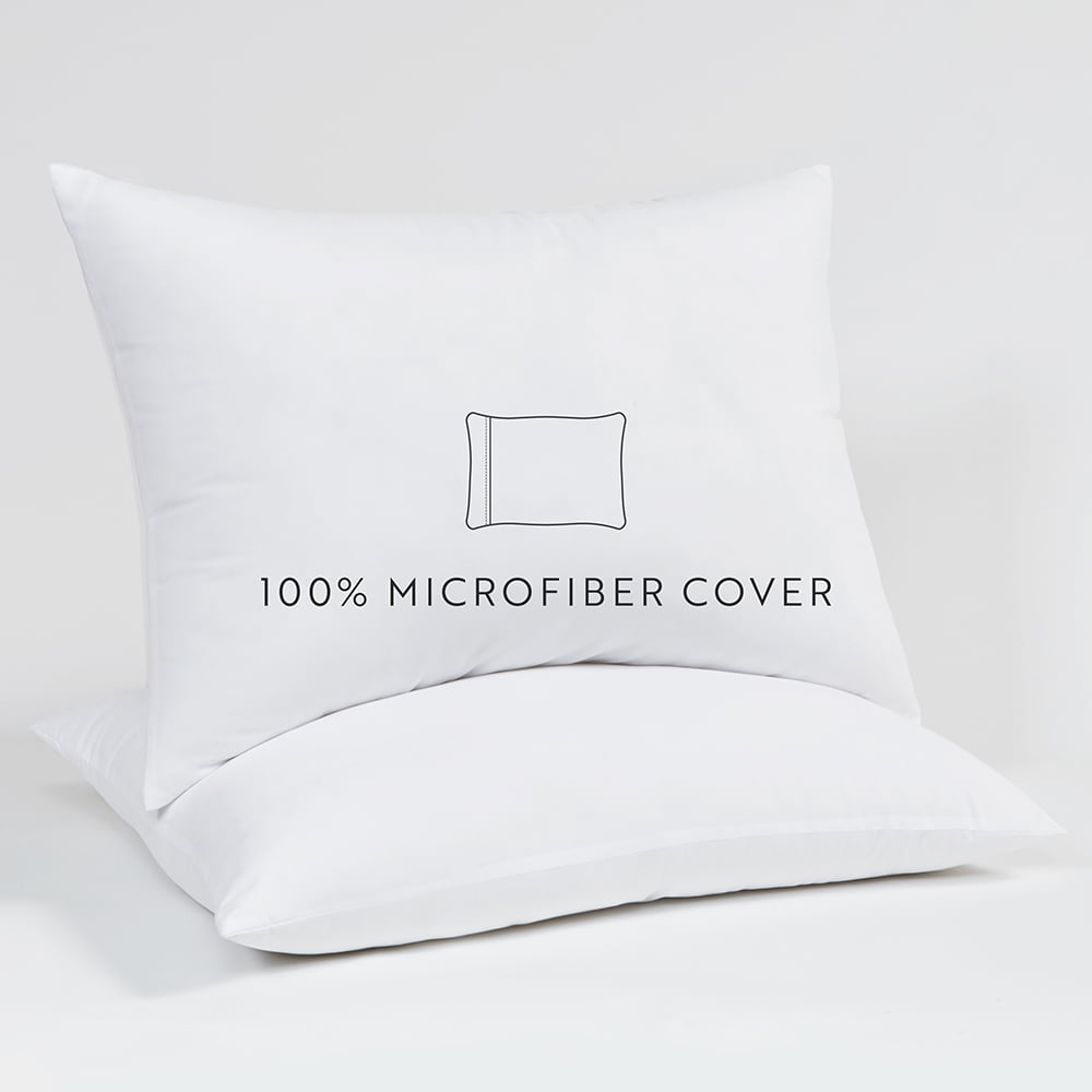 Decorative Plump Plush Bed Pillows 2-Pack For All Sleep Styles - Back, Side and Stomach Sleepers - in King Size - Orthopedic Shredded Foam Bed Pillow Set Detail