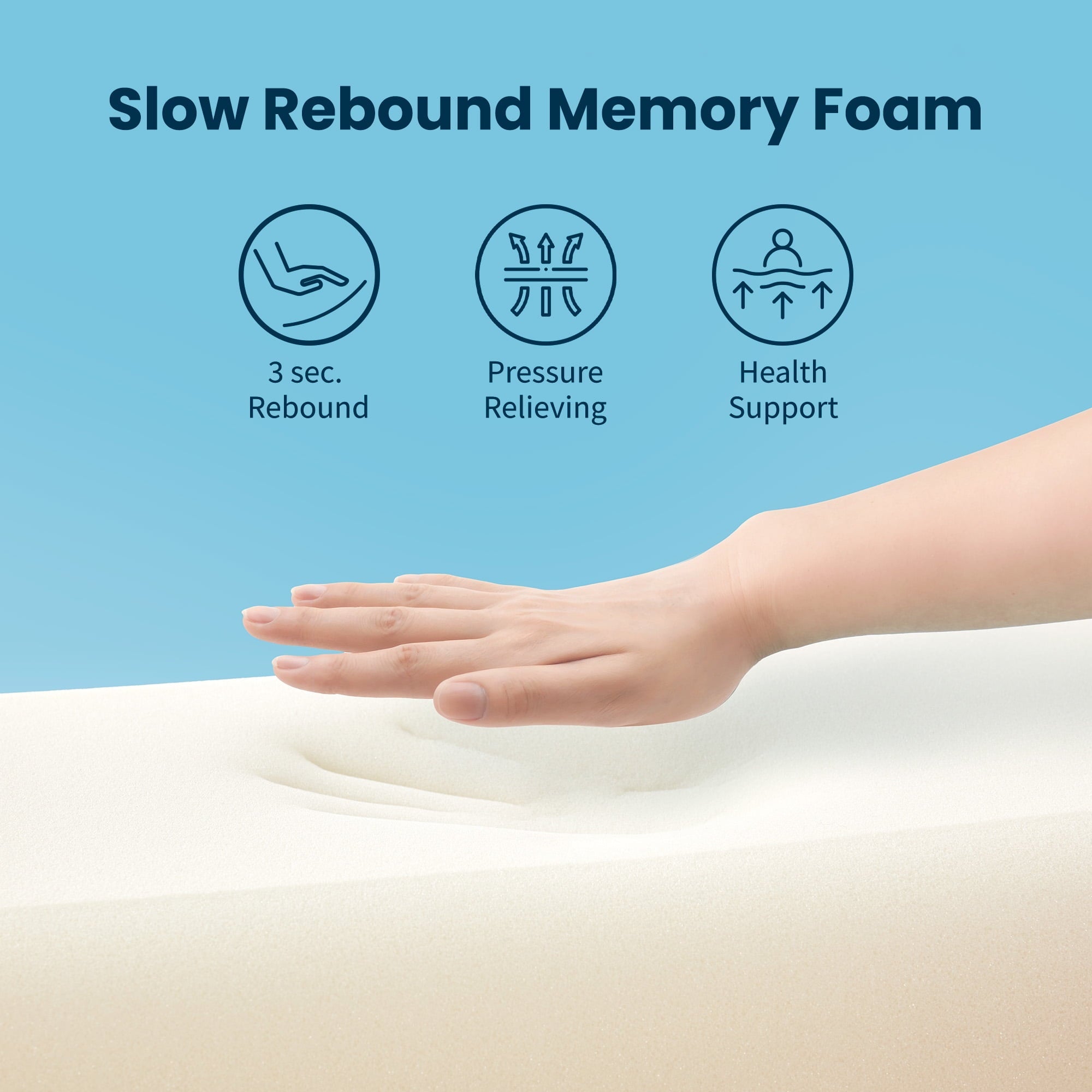 Ergonomic Memory Foam Standard Cooling Memory Foam Pillow, Ergonomic Adjustable Orthopedic Contour Bed Pillows Neck Support for Side Back S... - Hotel Quality Plush Sleeping Pillows Detail