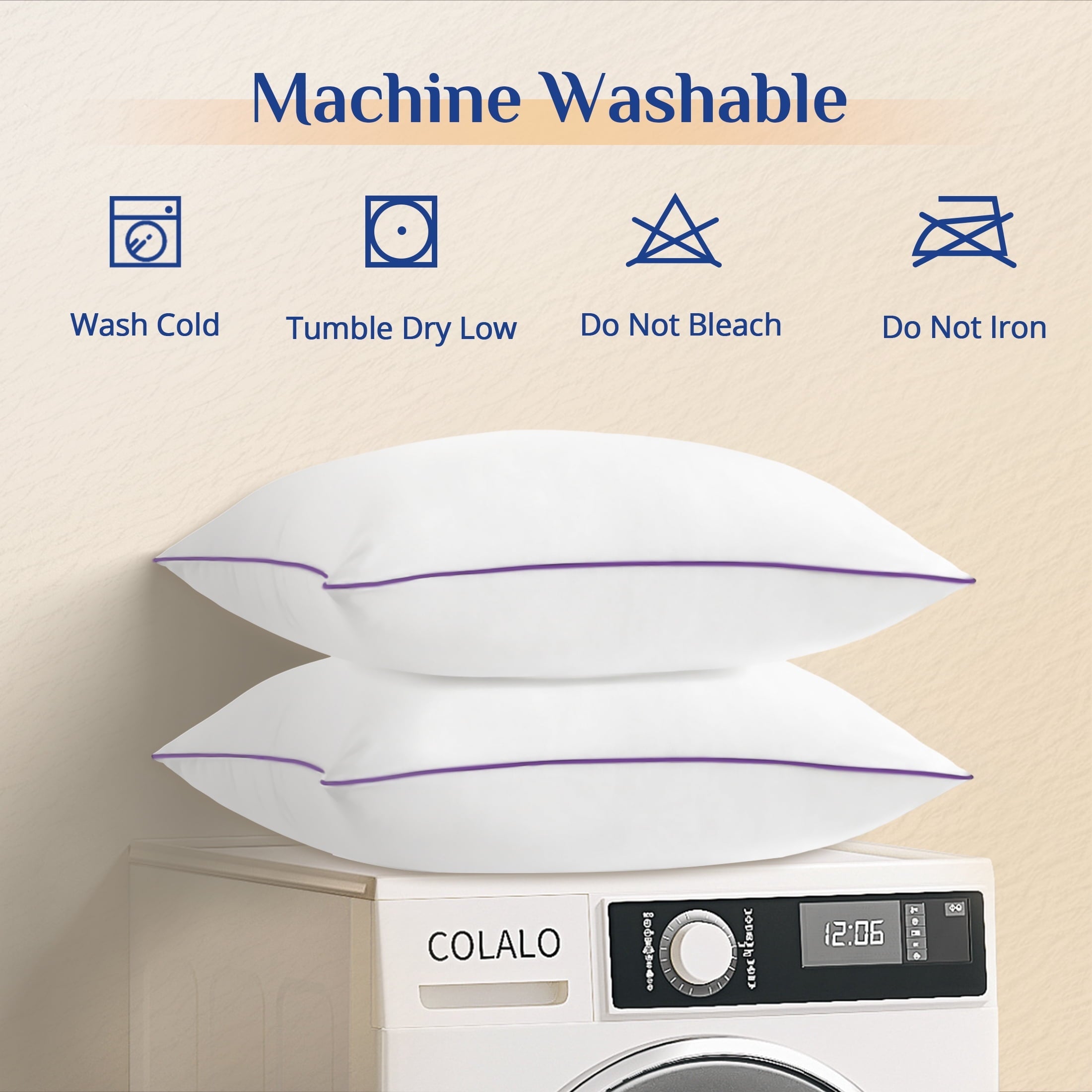Fluffy Shredded Pillows Standard Size Set of 2, Hotel Down Alternative Sleeping Bed Pillows for Side Back Stomach Sleepers - Hotel Quality Plush Sleeping Pillows Detail