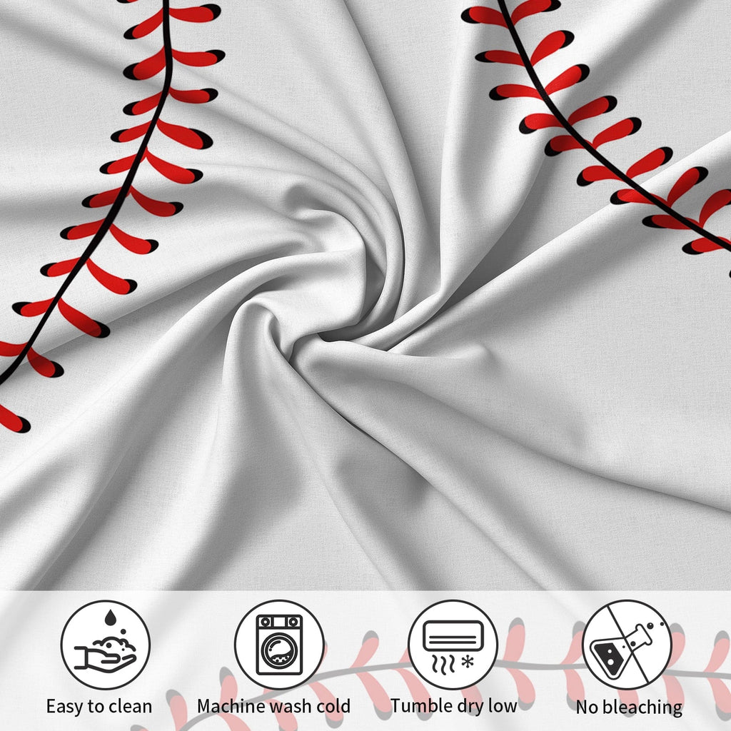 Cooling Sateen Baseball Sheet Set Sports Theme Bedding Set for Kids 3D Baseball Pattern Bed Sheets Baseball Games Bed Sheet Set Room... - Breathable Egyptian Cotton Flat & Fitted Sheets Detail