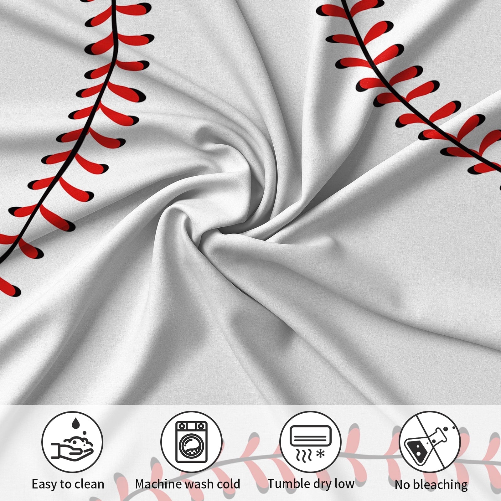 Cooling Sateen Baseball Sheet Set Sports Theme Bedding Set for Kids 3D Baseball Pattern Bed Sheets Baseball Games Bed Sheet Set Room... - Breathable Egyptian Cotton Flat & Fitted Sheets Detail