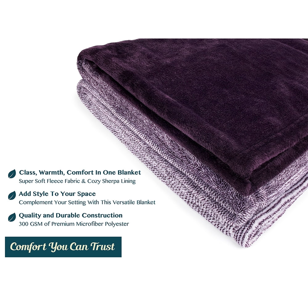 Cozy Fleece Flannel Fleece Ombre Throw Blanket for Couch | Super Soft Cozy Microfiber Couch Blanket | Gradient Decorative Accent ... - Lightweight Plush Warm Blanket for All Seasons Detail