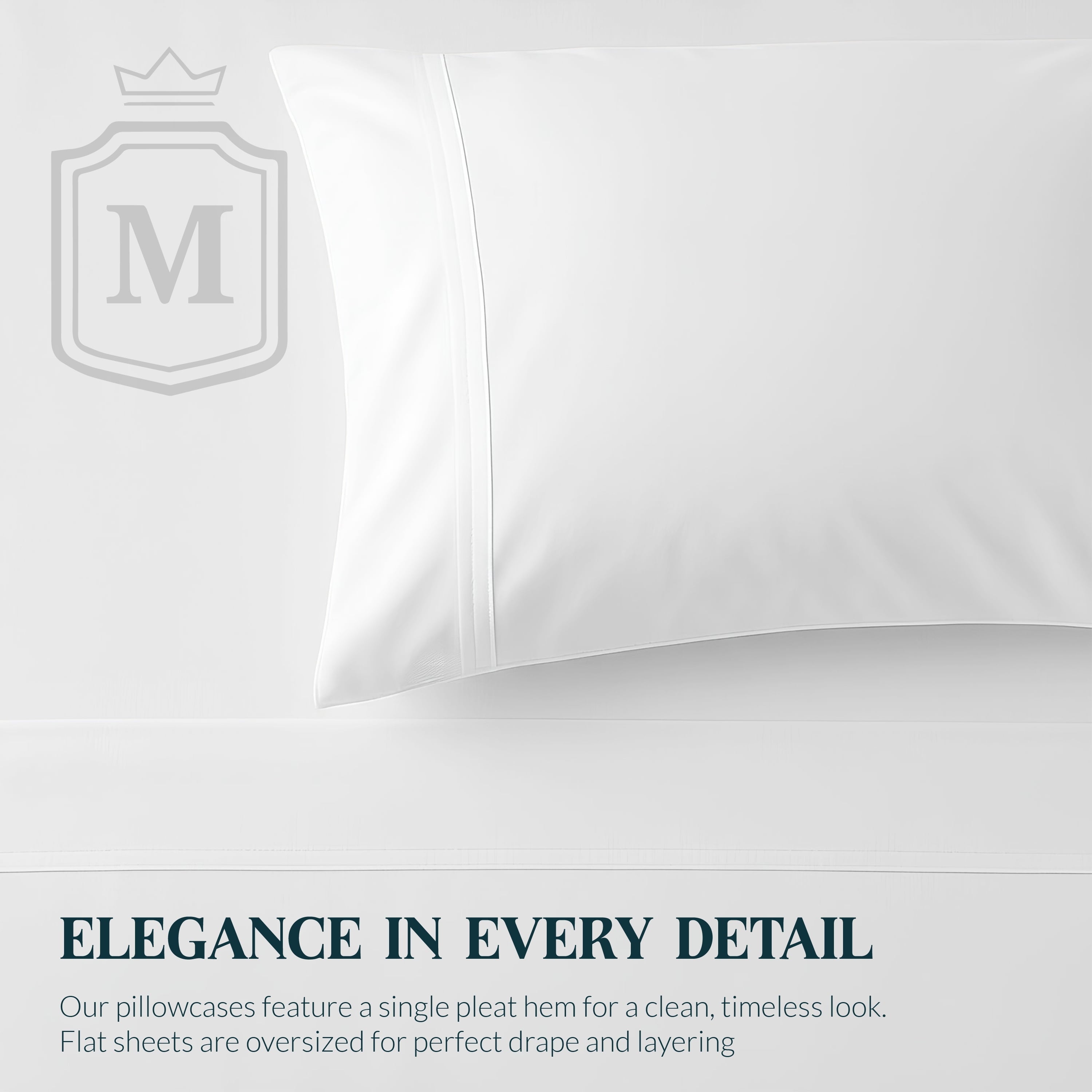 Wrinkle-Resistant 100% Cotton Sheets For Queen Size Bed - Luxury 400 Thread Count Queen Sheet Set, 4 Piece Sateen Weave Queen White Cot... - Cooling Hotel Quality Bedding Sheets and Pillowcases Detail