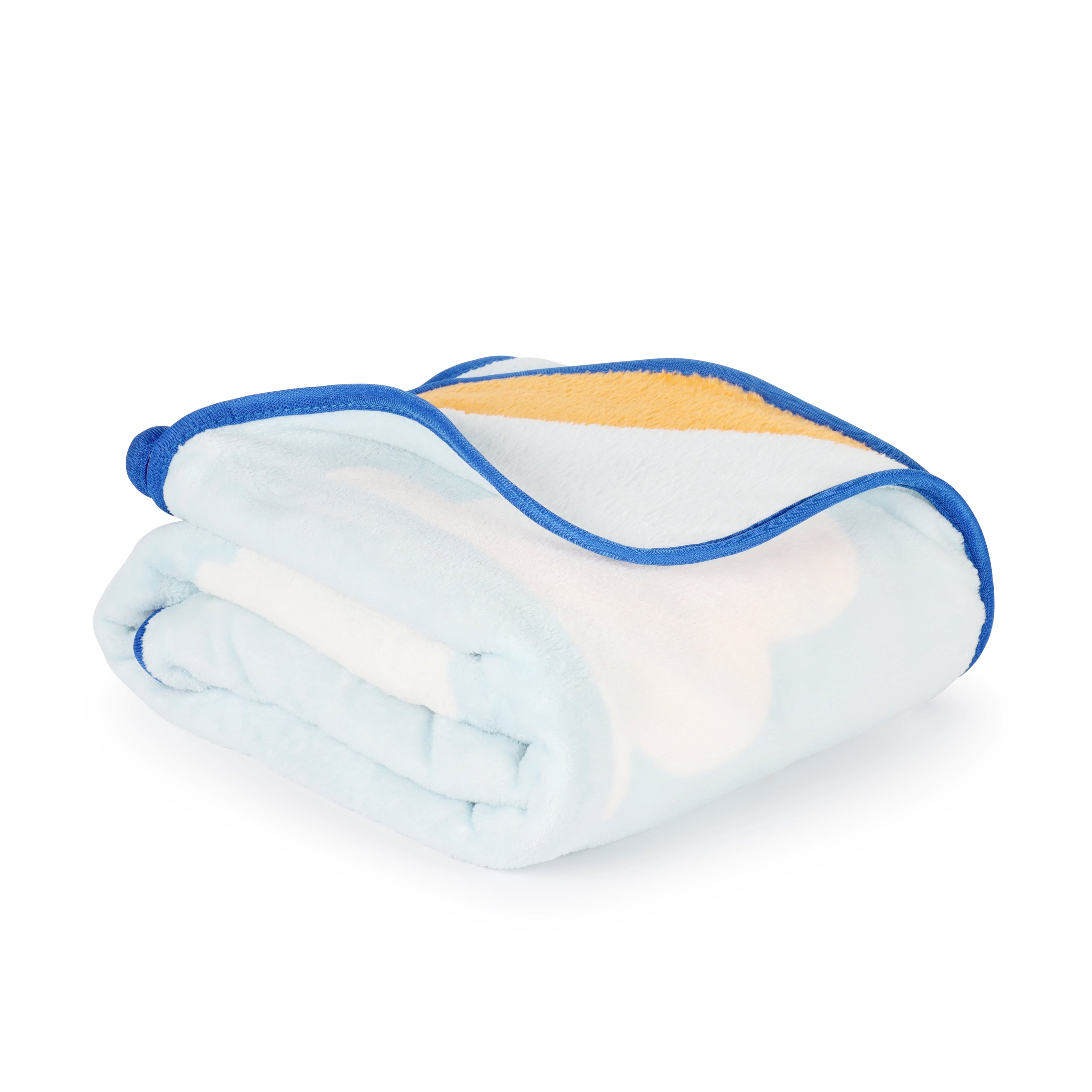 Lightweight Warm Clouds Kids Throw Blanket, Soft Coral Fleece, Blue, 46" x 60" - Lightweight Plush Warm Blanket for All Seasons Detail