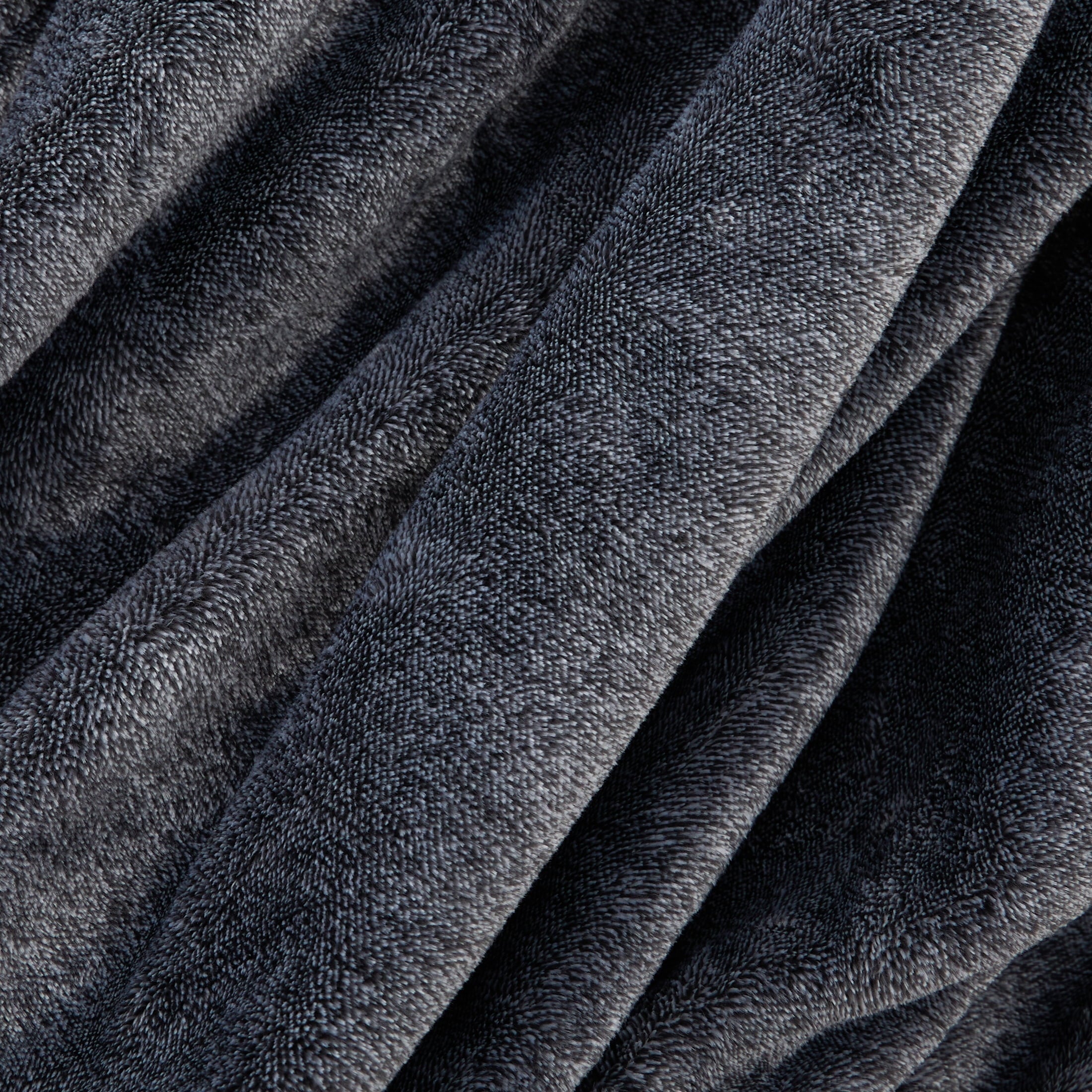 Cozy Fleece Plush Heathered Soft Oversized Throw Blanket, Gray - Cozy Fleece Throw Blanket for Couch & Bed Detail