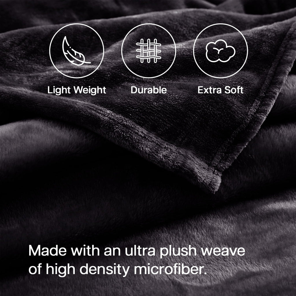Cozy Fleece Microplush Fleece Blanket Cozy for Bed and Throw Cozy for Bed and Throw 310 GSM Soft Microfiber Lightweight Warm Fluf... - Cozy Fleece Throw Blanket for Couch & Bed Detail