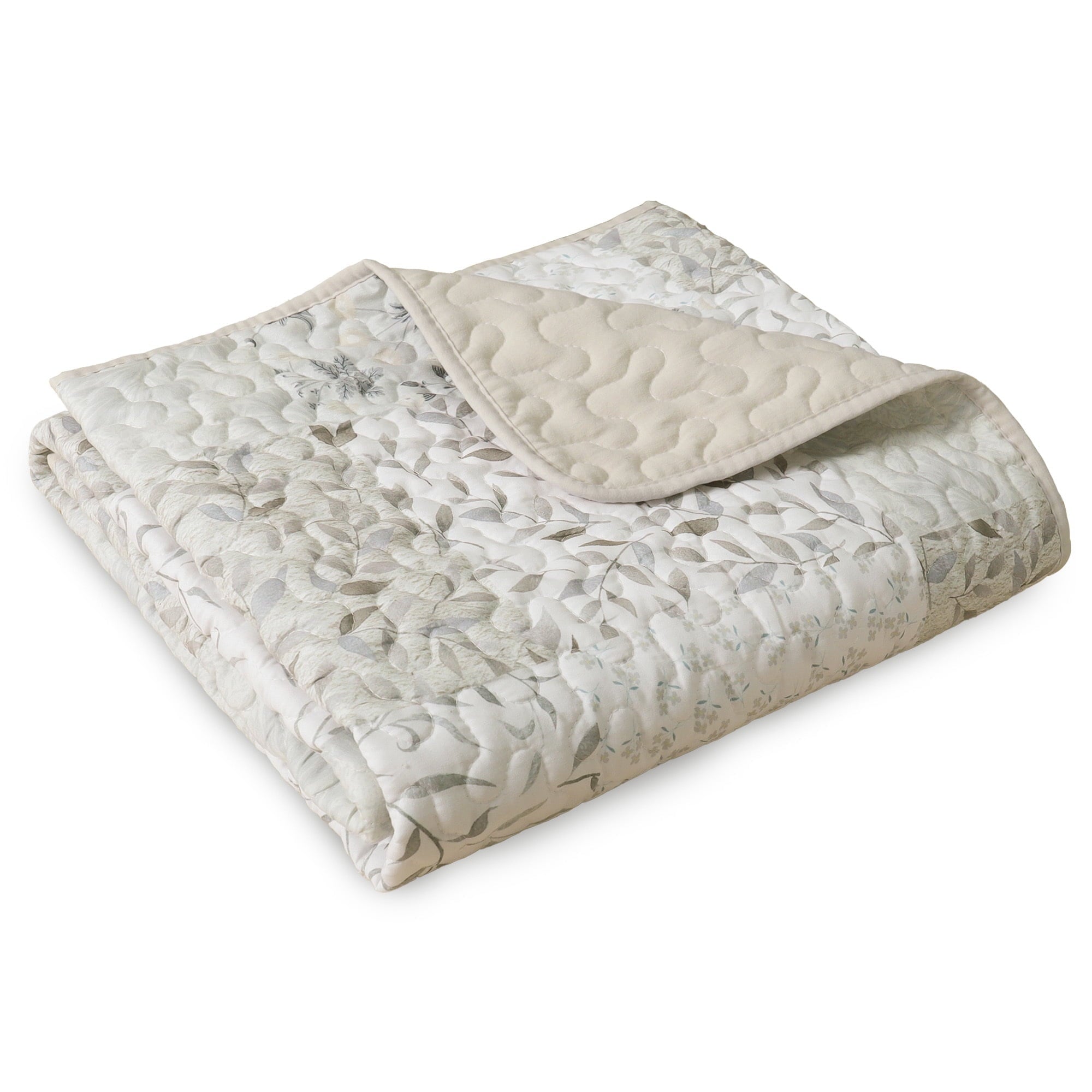 Decorative Knitted Microfiber Boho Patchwork Pattern Quilted Throw Blanket for Bed/Couch/Sofa, Soft and Lightweight (50"x 60", Grey) - Super Soft Reversible Sherpa Flannel Blanket Detail