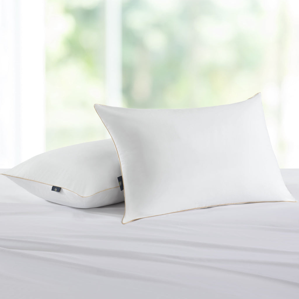 Decorative Plump pedic Bounce Back Standard/Queen Bed Pillow, Hypoallergenic Fill - Decorative Throw Pillow Cushion for Sofa & Bed Detail