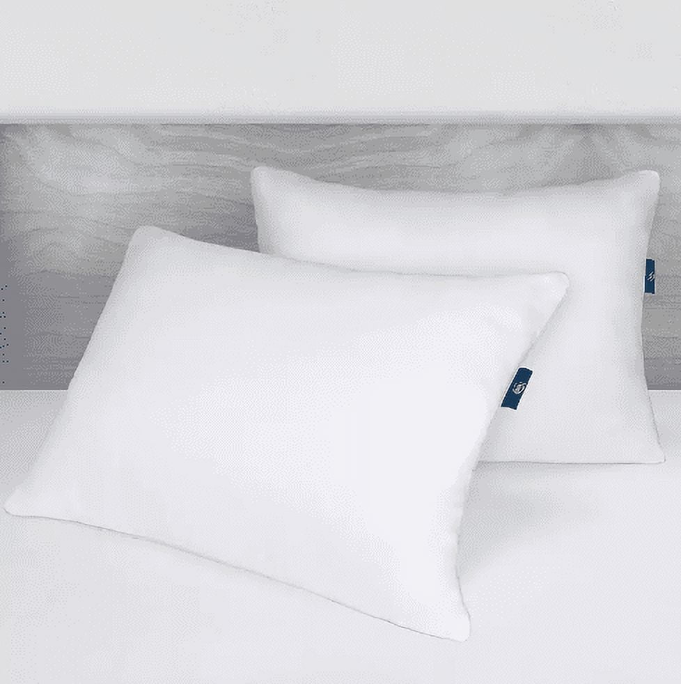 Orthopedic Support Queen Microfiber Polyester Bed Pillows Hypoallergenic (2 Count) - Decorative Throw Pillow Cushion for Sofa & Bed Detail