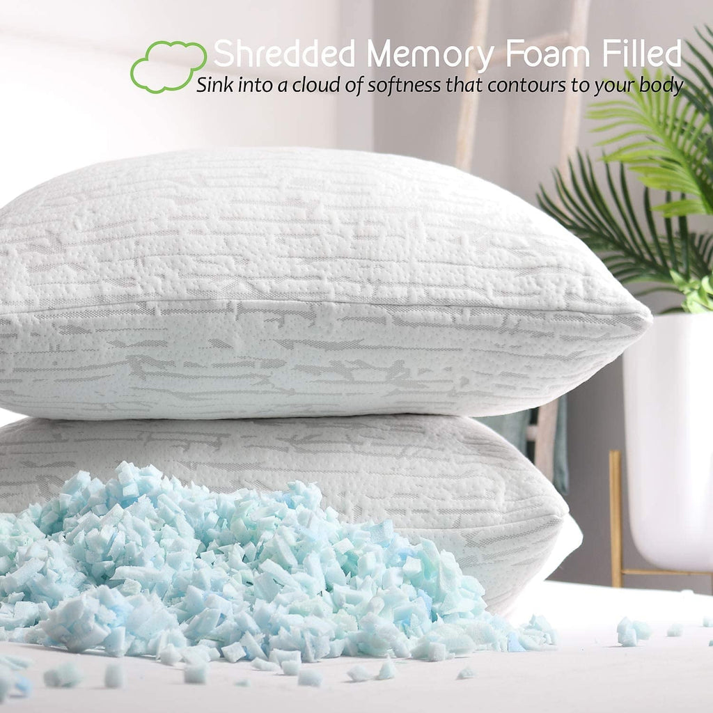 Hotel Collection Bed Pillow, Bamboo Pillows for Bed, Queen Size Pillows - Hotel Quality Plush Sleeping Pillows Detail