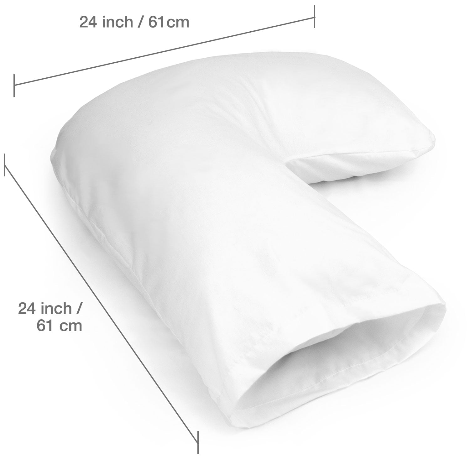 Orthopedic Support Hugg-A-Pillow 17" x 22" Bed Pillow White 554-7915-1900 - Hotel Quality Plush Sleeping Pillows Detail