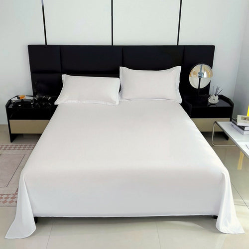 Breathable Luxury Color Twin Size Flat Sheet - Hotel Quality Top Flat Bed Sheet Only, Ultra Soft, Comfy, Breathable & Cooling - Fade & ... - Premium Ultra-Soft Pillowcase Pair for Sleeping Detail