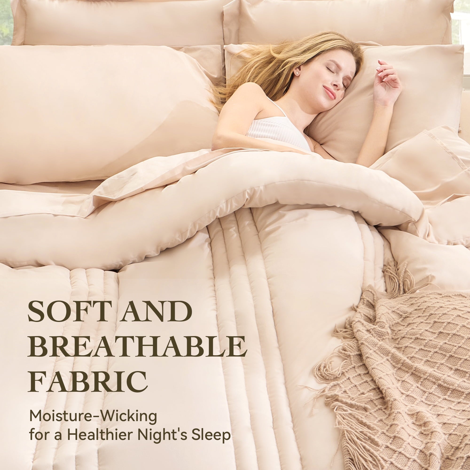 Fluffy Down Alternative Twin Comforter Set 5 Pieces,Bed in a Bag, Bedding Set with Comforter,Fitted Sheet,Flat Sheet,Pillowcase, All Season - Hypoallergenic Ultra-Fluffy Quilt for Winter Detail