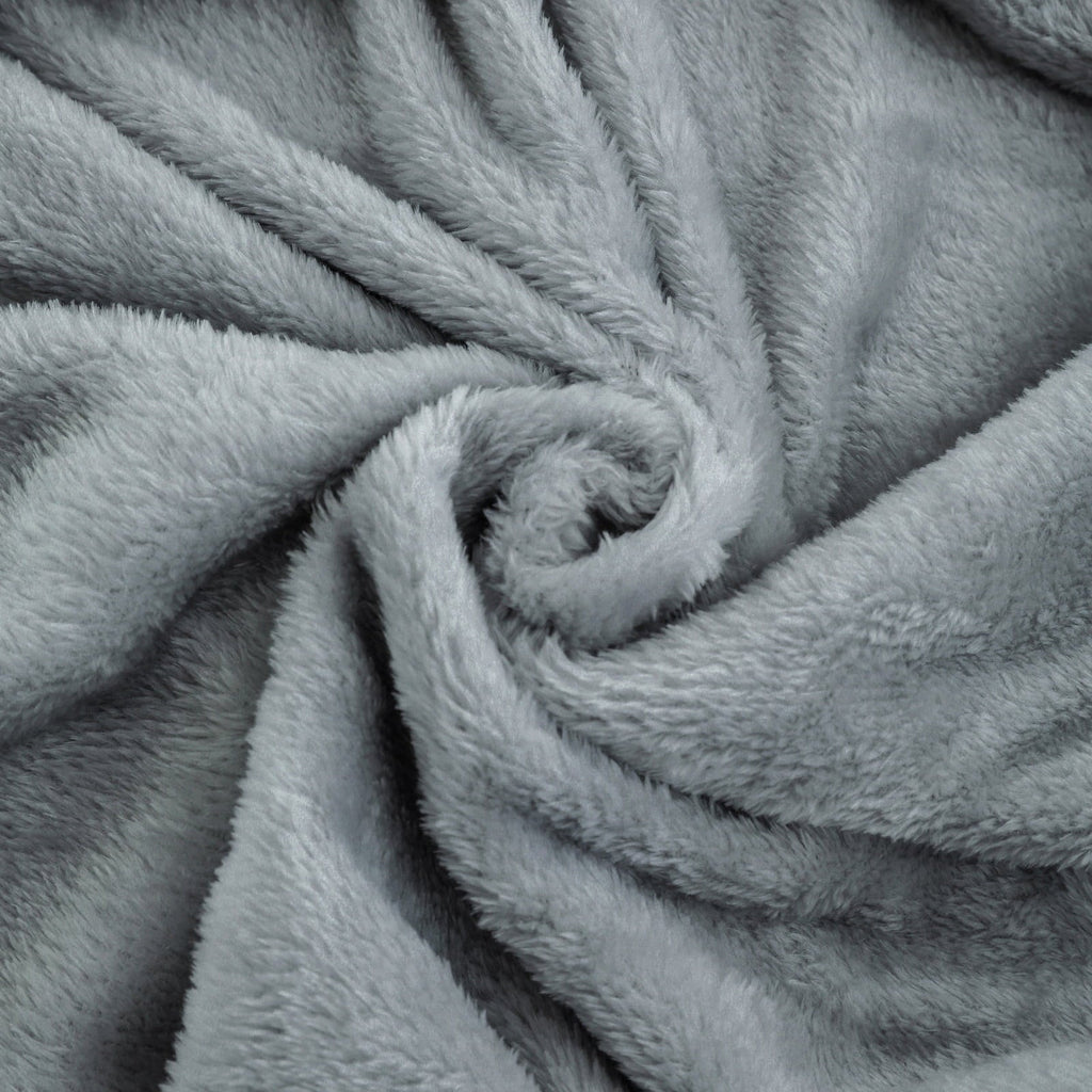 Super Soft Flannel Super Soft Plush Blanket, Gray, Twin, Adult/Teen - Super Soft Reversible Sherpa Flannel Blanket Detail