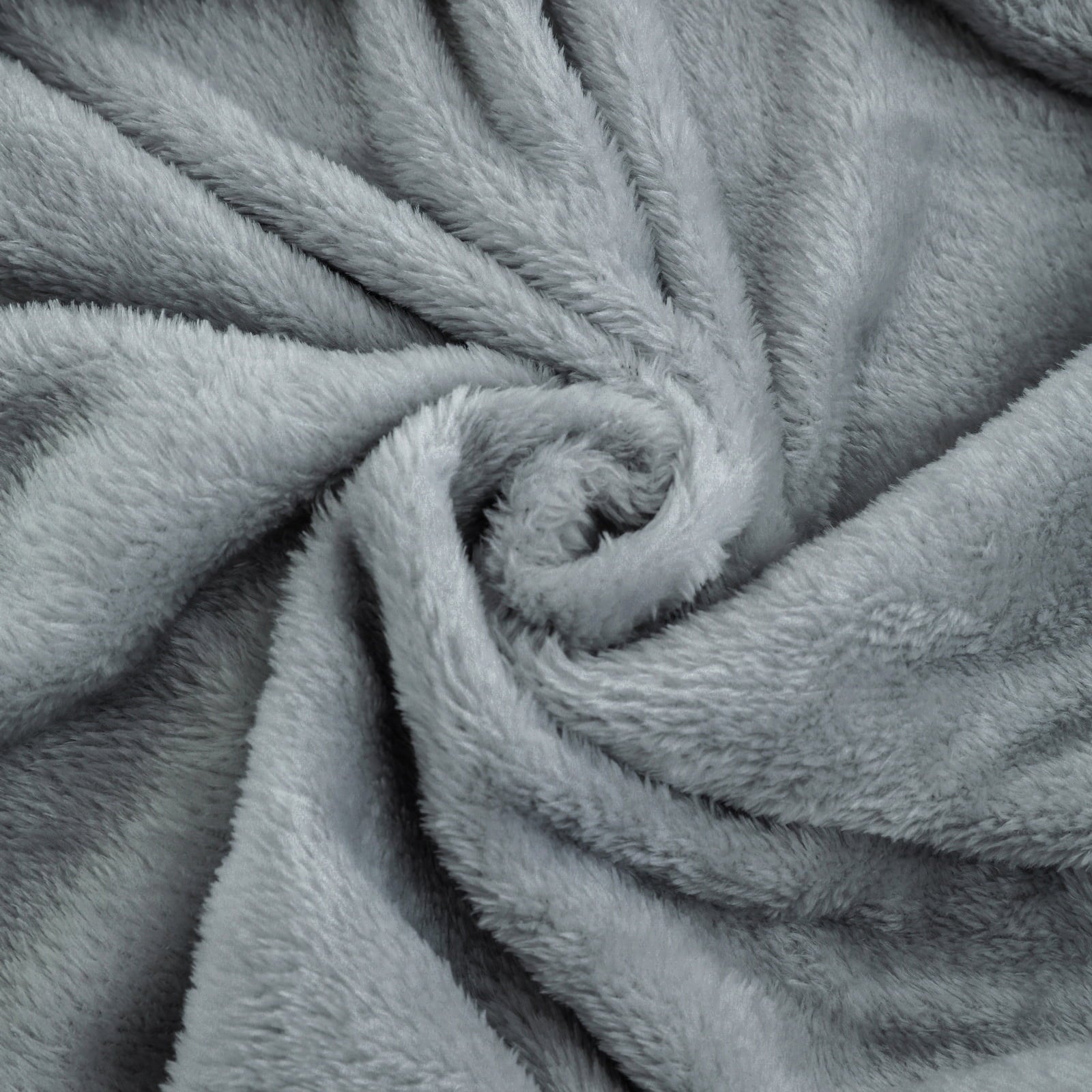 Super Soft Flannel Super Soft Plush Blanket, Gray, Twin, Adult/Teen - Super Soft Reversible Sherpa Flannel Blanket Detail