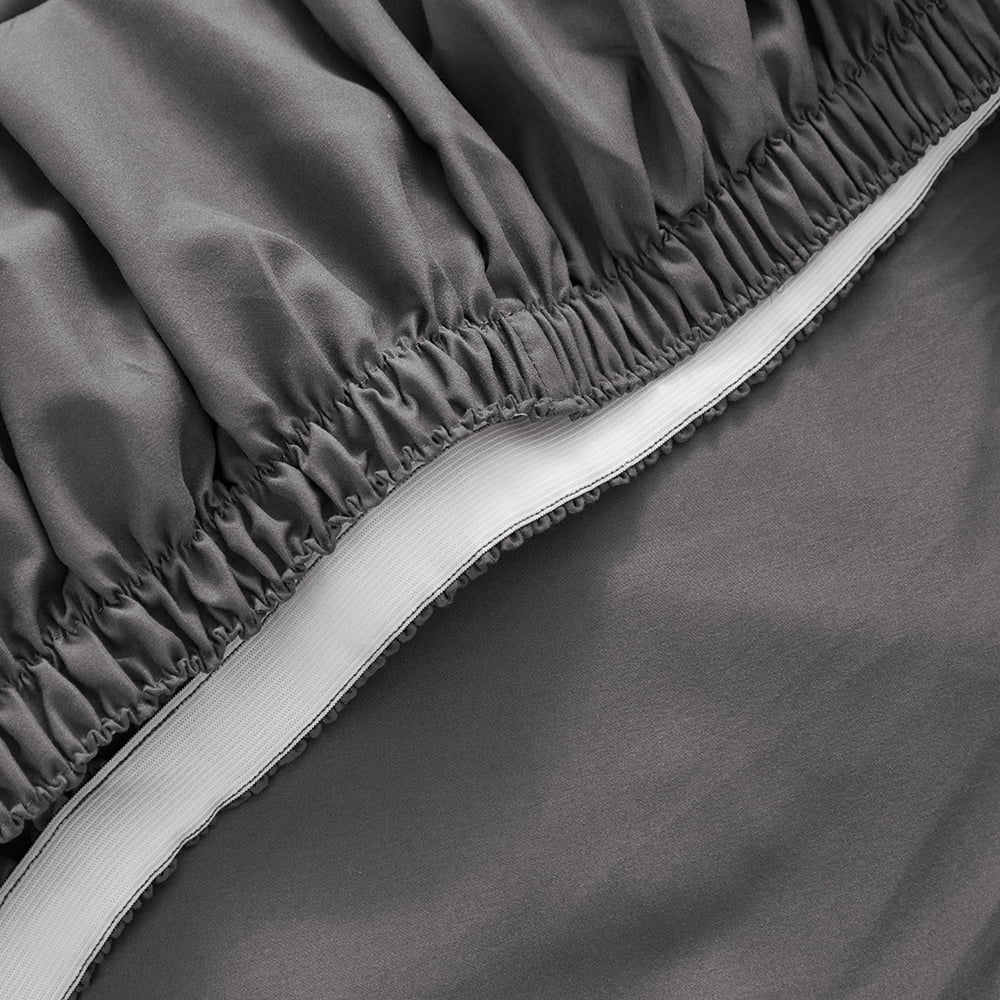 Wrinkle-Resistant So Soft 3-Piece Dark Gray Sheet Set, Twin - Cooling Hotel Quality Bedding Sheets and Pillowcases Detail