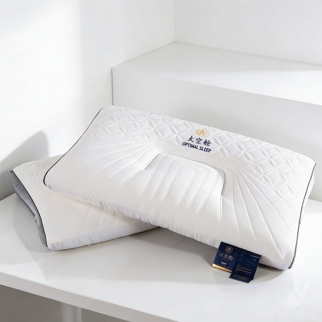 Orthopedic Support 2-Pack Space Capsule Bed Pillow (29.13" x 18.9") - Plush and Supportive - Orthopedic Shredded Foam Bed Pillow Set Detail