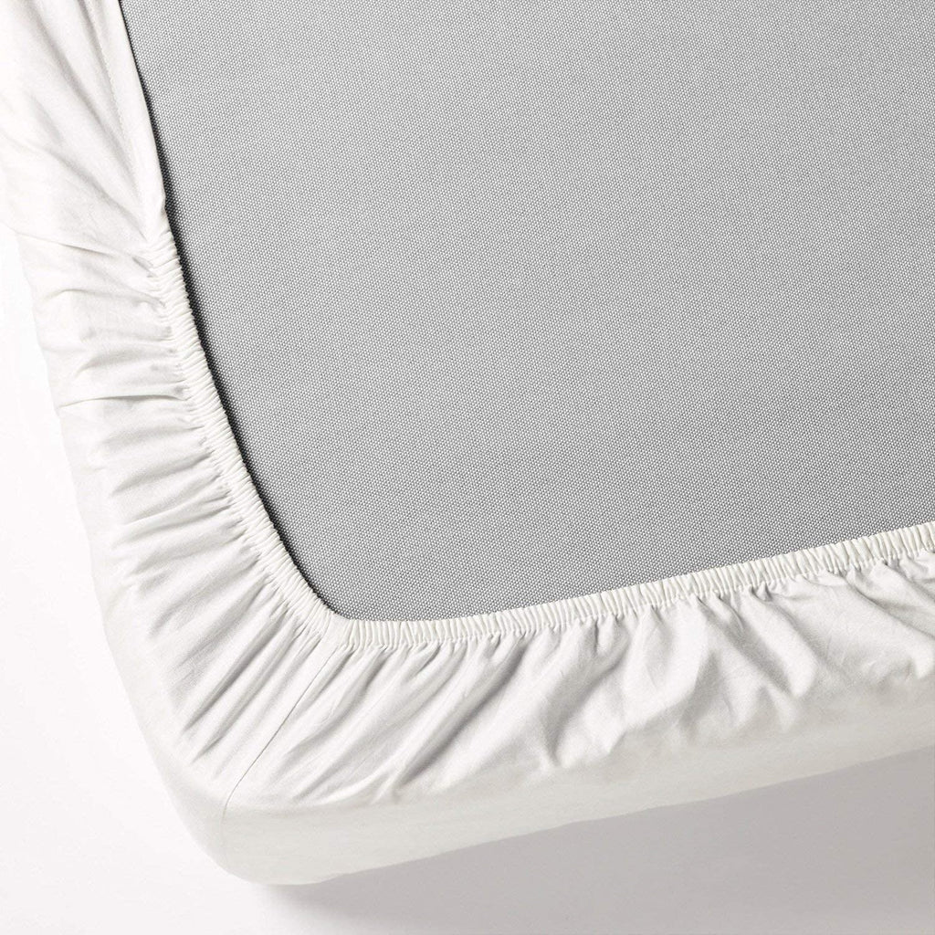 Cooling Sateen 4 Pack - Fitted Hospital Bed Sheets, Soft Knitted Jersey Knit Sheet, 36"x84"x16" - Breathable Egyptian Cotton Flat & Fitted Sheets Detail