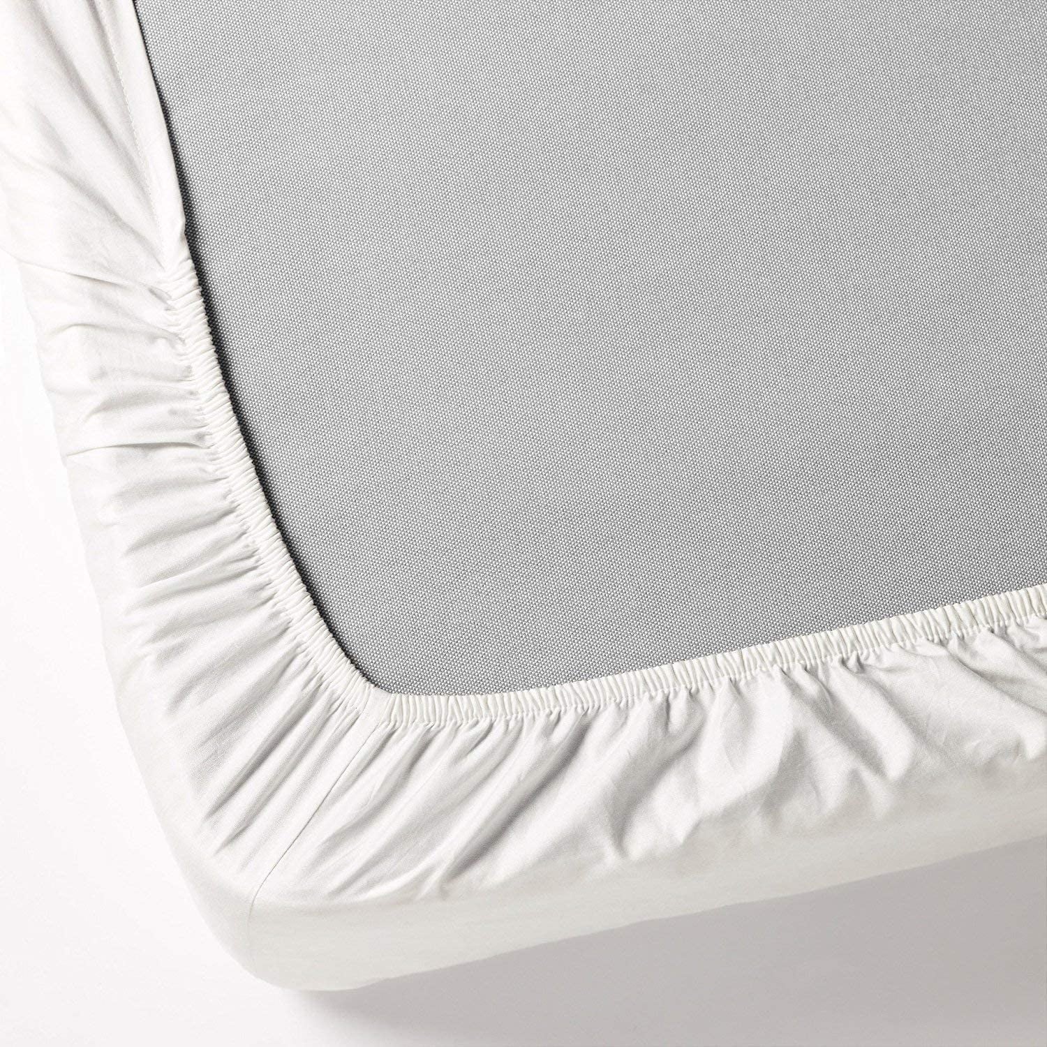 Cooling Sateen 4 Pack - Fitted Hospital Bed Sheets, Soft Knitted Jersey Knit Sheet, 36"x84"x16" - Breathable Egyptian Cotton Flat & Fitted Sheets Detail