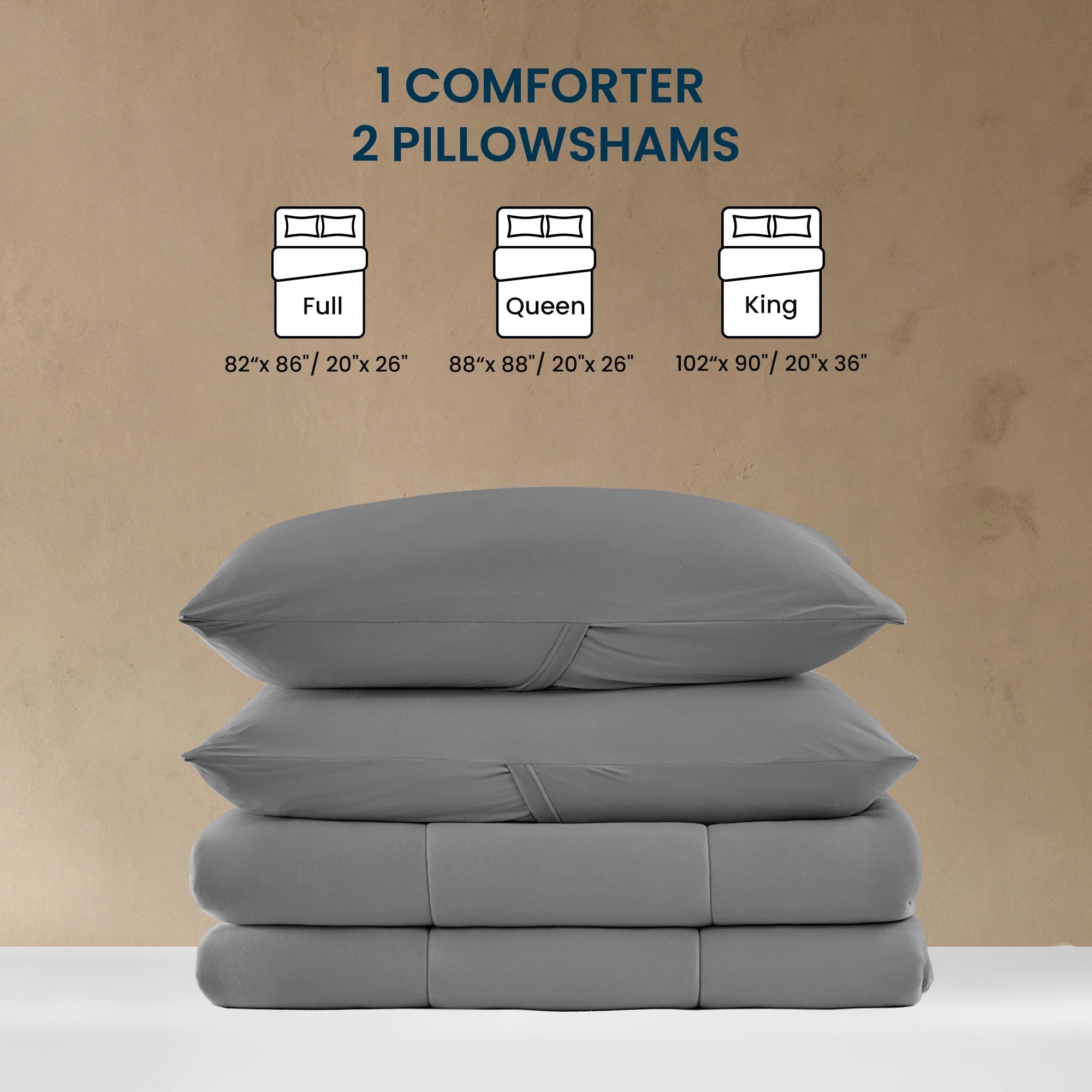 Luxurious Quilted 3 Pieces Jersey Knit Bedding Sets with 1 Comforter and 2 Pillow Shams, Soft and Breathable Comforter Set with Women, ... - All-Season Down Alternative Comforter Insert Detail