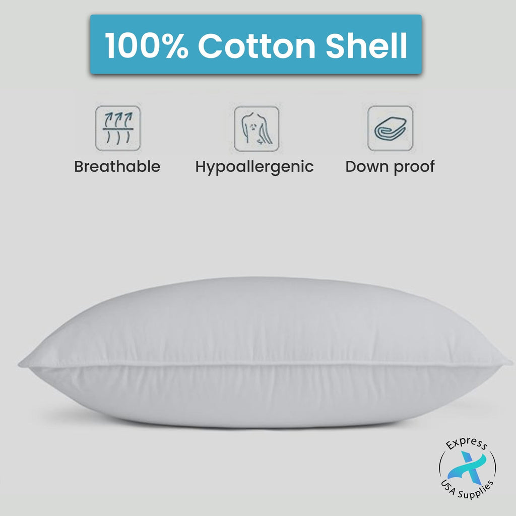 Ergonomic Memory Foam 2-Pack Standard Bed Pillows – Soft, Breathable & Hypoallergenic for Better Sleep - Hotel Quality Plush Sleeping Pillows Detail