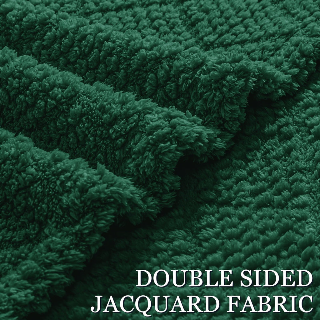 Super Soft Flannel Fuzzy Fleece Throw Blanket for Couch, Bed, Soft Fluffy Jacquard Waffle Blankets for All Season, Lightweight and Warm,... - Cozy Fleece Throw Blanket for Couch & Bed Detail
