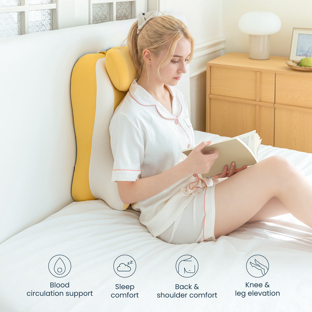 Hotel Collection Memory Foam Reading Pillow, Multi-Position Support Bed Pillow for Petite Adults, Reading Tools, Fun Couple Pillows Pr... - Hotel Quality Plush Sleeping Pillows Detail