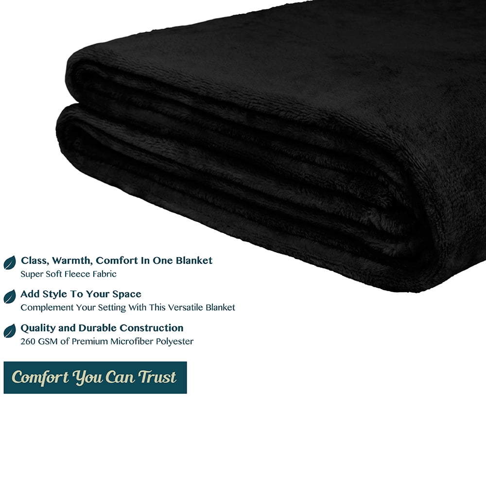 Cozy Fleece Fleece Blanket Throw | Super Soft, Plush, Luxury Flannel Throw | Lightweight Microfiber Blanket for Sofa Couch Bed 50... - Cozy Fleece Throw Blanket for Couch & Bed Detail