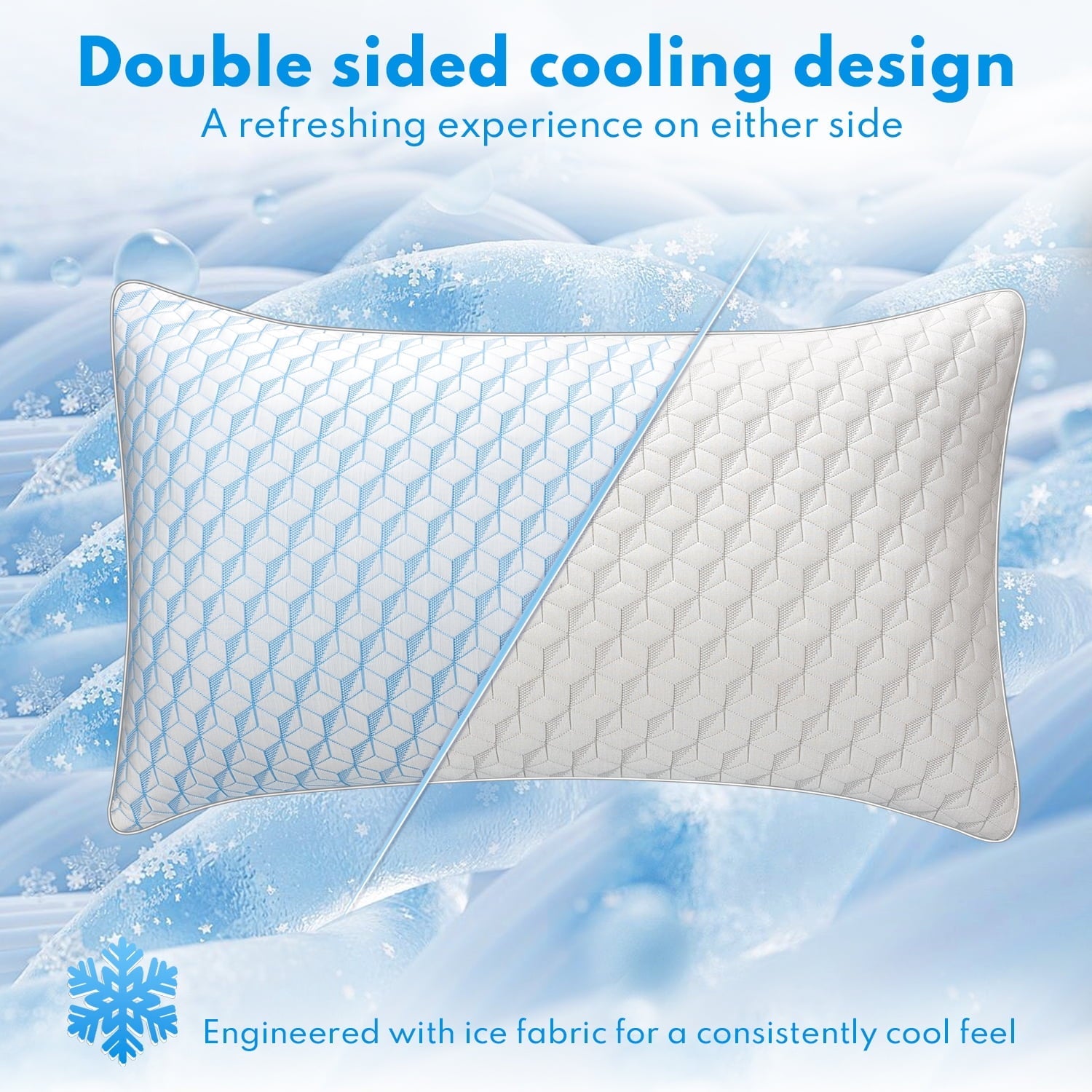 Fluffy Shredded Bed Pillows, Pillows for Bed Queen Size 2 Pack, Premium Down Alternative Luxury Hotel Pillows Set of 2, Cooling Pillo... - Hotel Quality Plush Sleeping Pillows Detail