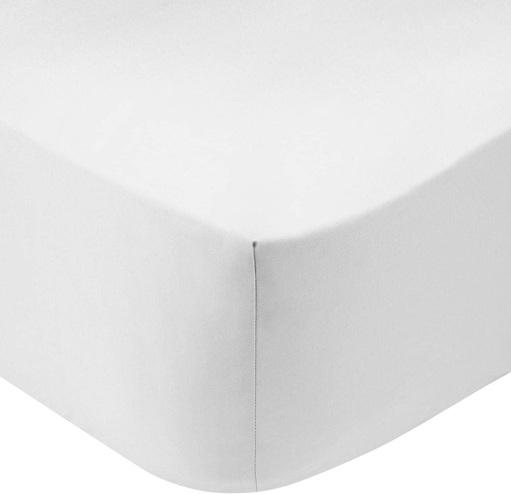Cooling Sateen 4 Pack - Fitted Hospital Bed Sheets, Soft Knitted Jersey Knit Sheet, 36"x84"x16" - Breathable Egyptian Cotton Flat & Fitted Sheets Detail