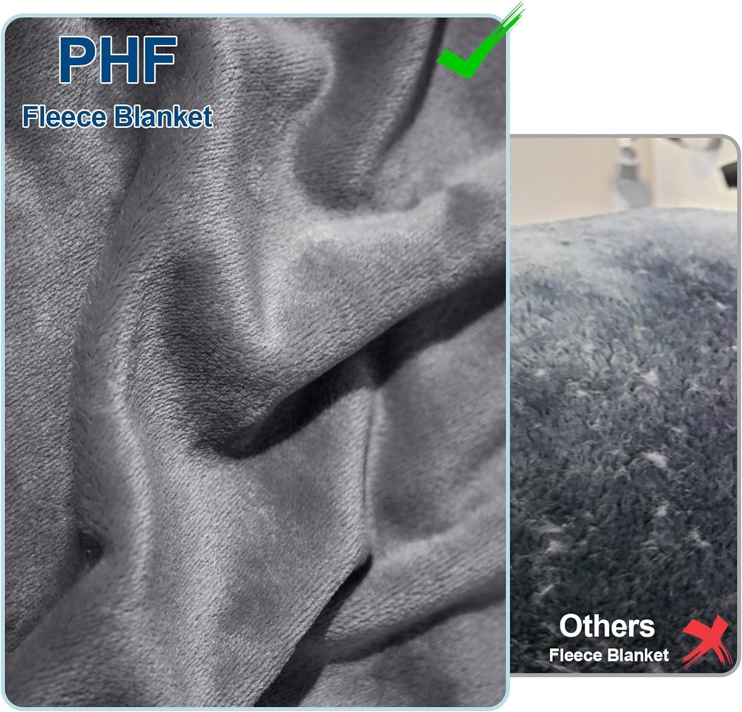 Decorative Knitted Fleece Throw Blanket, Fuzzy Soft Lightweight Blankets for Bed, Sofa, Suitable for All Season, Grey, 50x60 inches - Super Soft Reversible Sherpa Flannel Blanket Detail