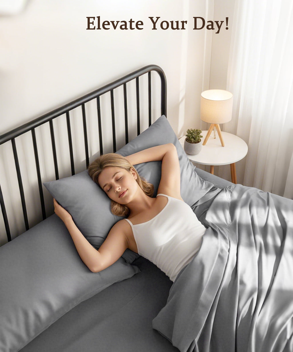 Breathable Luxury Full Size 4 Piece Sheet Set, Comfy Breathable Cooling Bed Sheets Set, Hotel Luxury Bedding, Deep Pockets, Ultra-Soft,... - Luxury Bed Sheet Set with Deep Pockets Detail