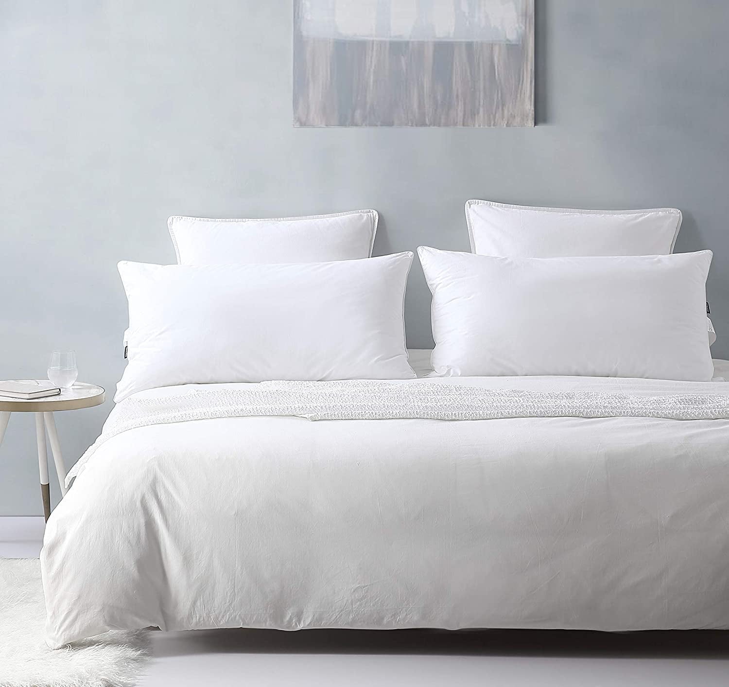 Hotel Collection Bed Pillows King Size Pillows Set of 2, Pillows for Sleeping,Polyester Microfiber Cover,Super Soft Set of 2(... - Hotel Quality Plush Sleeping Pillows Detail