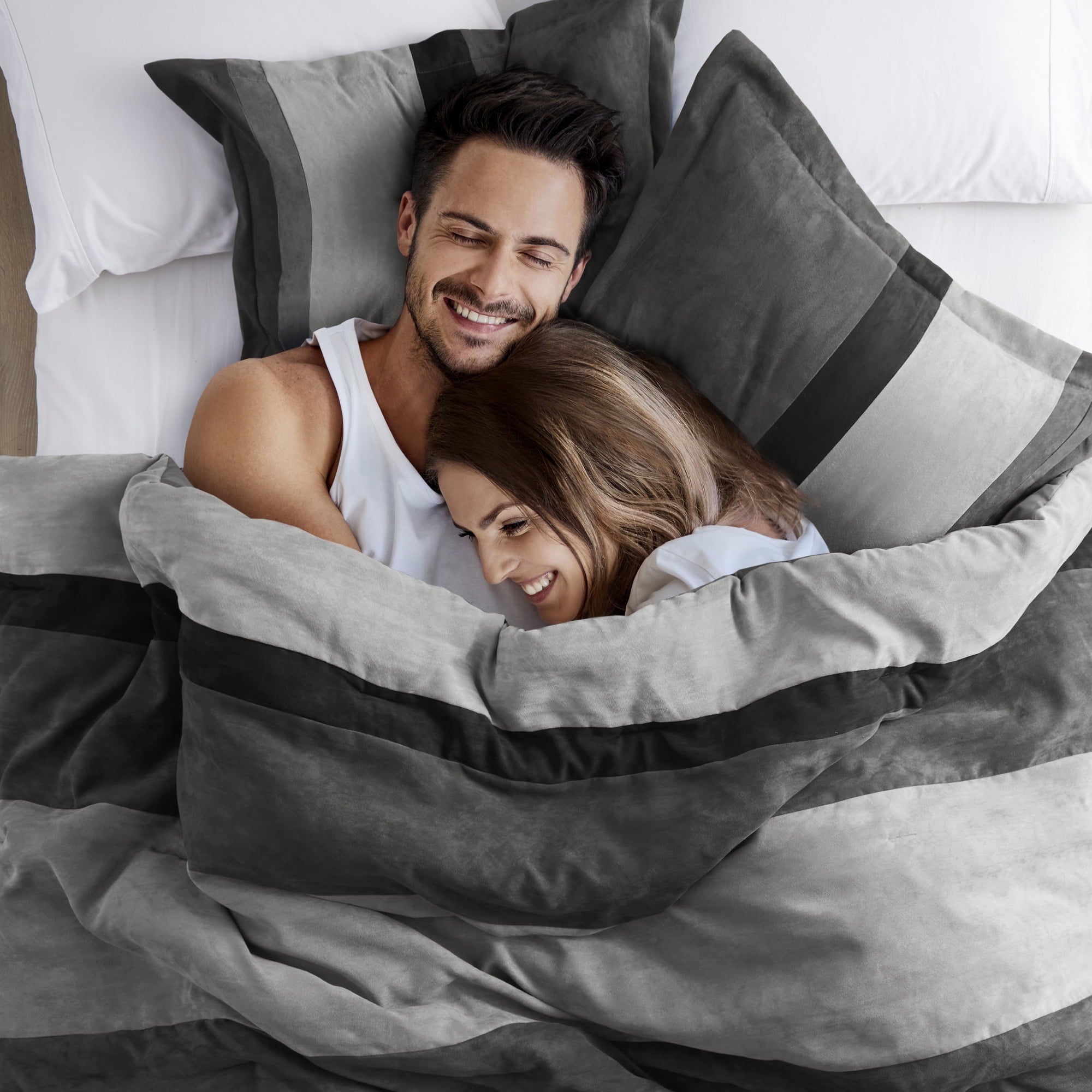 Heavyweight Warmth Twin/Twin XL Comforter Set Black, 2 Pieces Faux Suede Comforters Twin/Twin XL Size, Pieced Bedding Comforters Sets, C... - Luxurious Quilted Duvet Cover Set Detail