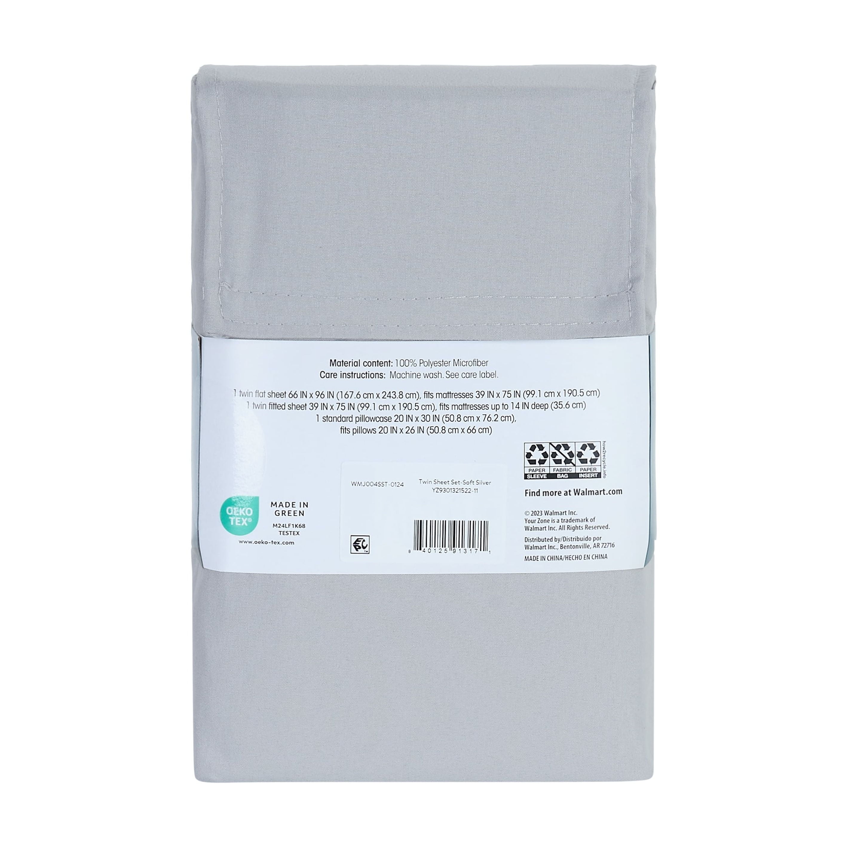 Ultra-Soft Kids Soft Microfiber Sheet Set, Gray, Twin, 3 Pieces - Luxury Bed Sheet Set with Deep Pockets Detail