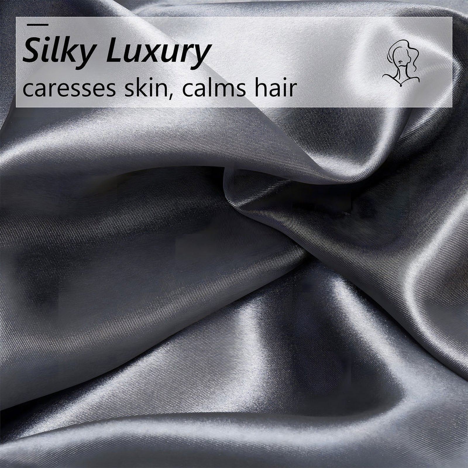 Premium Egyptian Cotton Luxury 5-Piece Satin Sheets Twin Silk Sheets Bed Sheet Set Ultra-Silky & Skin-Friendly Deep Pocket Bed Flat Fitted Sheet - Breathable Egyptian Cotton Flat & Fitted Sheets Detail