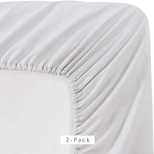 Breathable Luxury 2 Pack Fitted Hospital Bed Sheets with Elastic All Around for a Double Brushed Ultra Soft Breathable 100% Microfiber ... - Cooling Hotel Quality Bedding Sheets and Pillowcases Detail