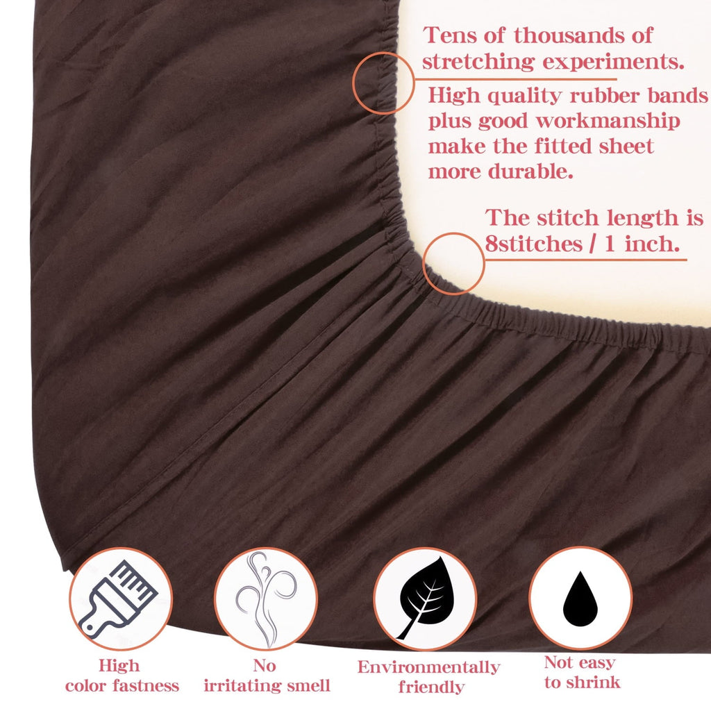 Breathable Luxury Premium 1800 Series Microfiber Queen Fitted Sheet with Deep Pocket, Ultra Soft and Breathable Fitted Bed Sheet, 60x80... - Breathable Egyptian Cotton Flat & Fitted Sheets Detail