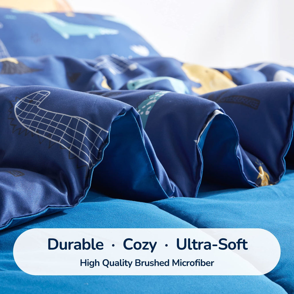 Fluffy Down Alternative Kids Bedding Comforter Set Twin/Twin Xl Size - Super Soft & Cute Printed 2-Piece Comforter Set All Seasons for Boys, ... - All-Season Down Alternative Comforter Insert Detail