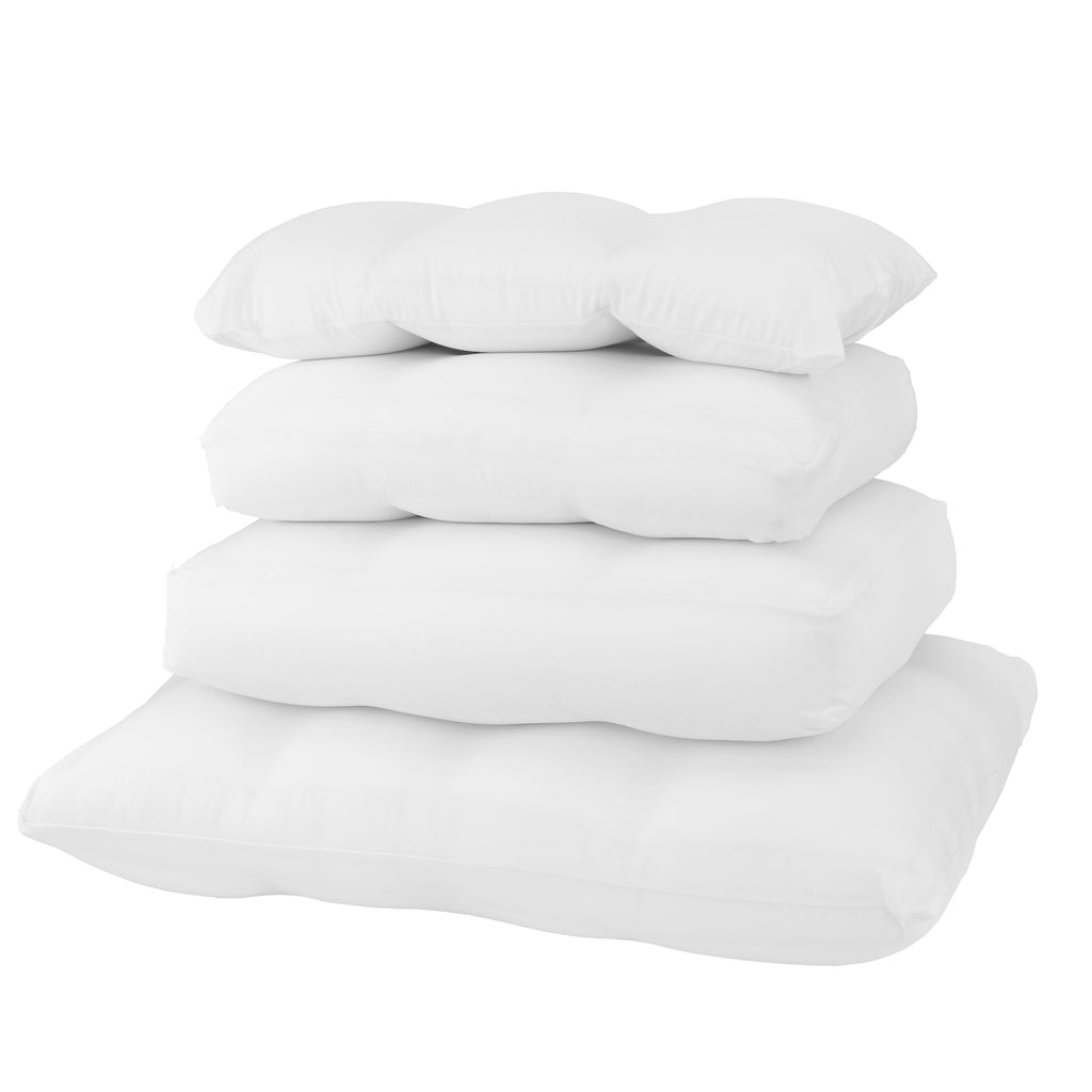 Hotel Collection Microbead Cloud Pillow Bed, X-Large, White - Orthopedic Shredded Foam Bed Pillow Set Detail