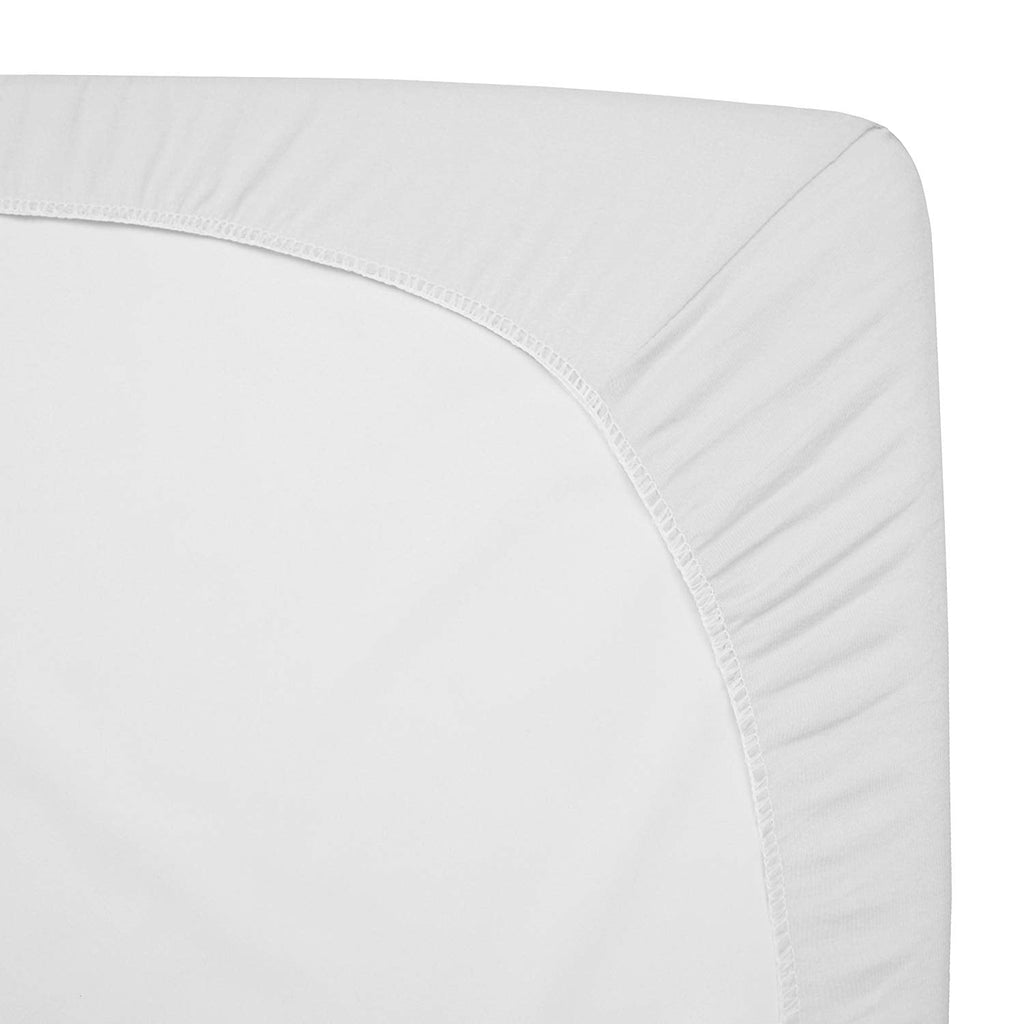 Wrinkle-Resistant TL Care 100% Natural Breathable Cotton Jersey Knit Fitted Bassinet Sheet, White, 15" x 33", Soft Breathable, for Boys... - Cooling Hotel Quality Bedding Sheets and Pillowcases Detail