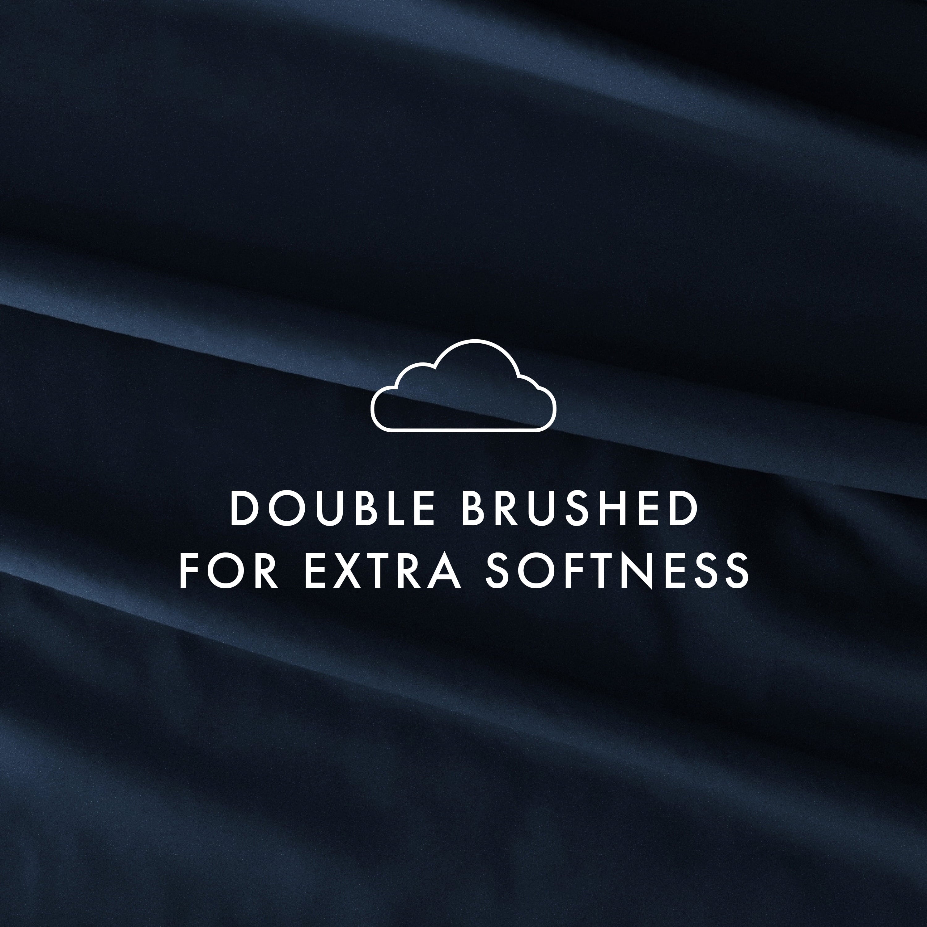 Premium Egyptian Cotton 4 Piece Solid Microfiber Bed Sheet Set, Navy, Queen - Breathable Egyptian Cotton Flat & Fitted Sheets Detail