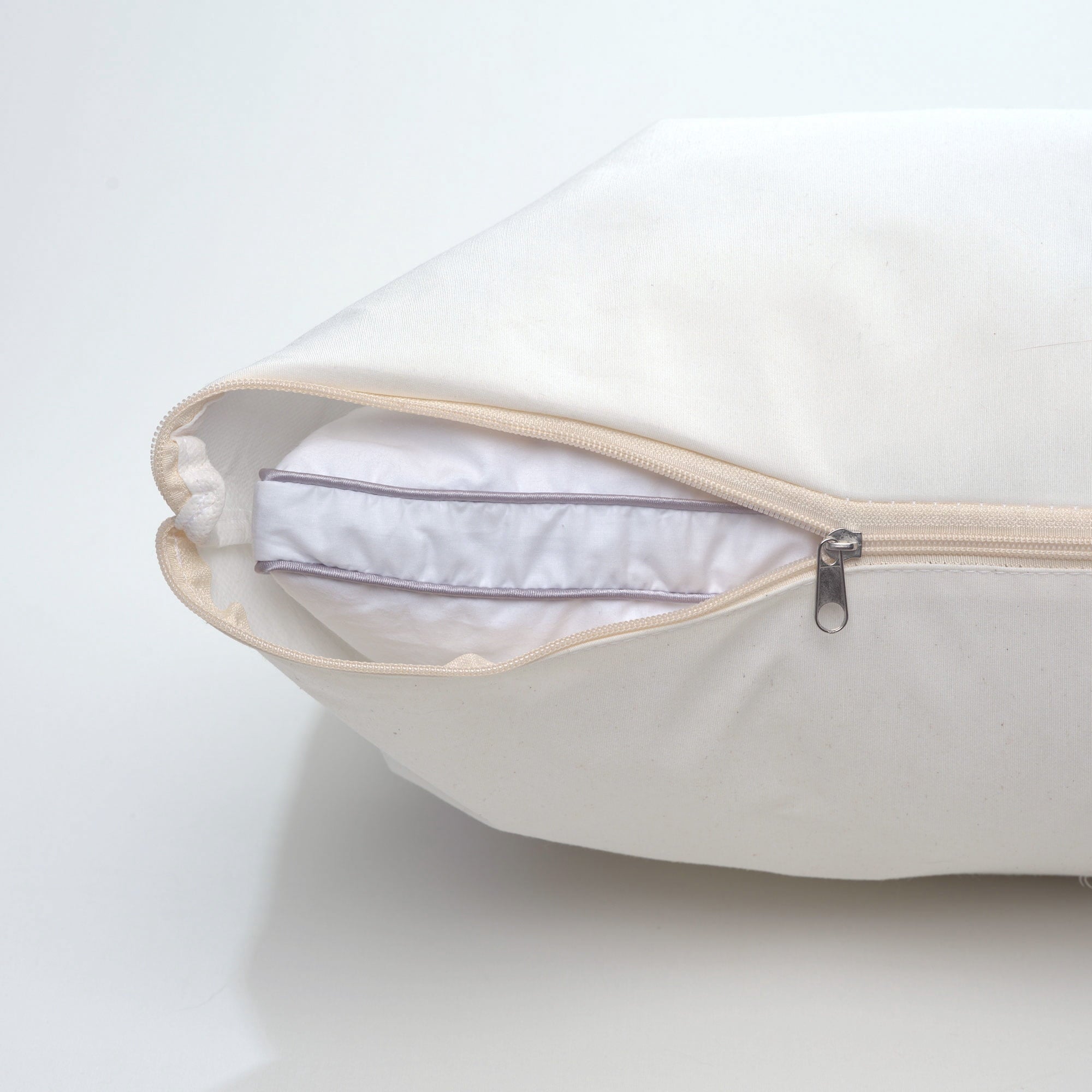 Fluffy Shredded Linen Premium Goose Down Feather Pillow for Bed, Soft & Supportive, Standard Size, White - Orthopedic Shredded Foam Bed Pillow Set Detail