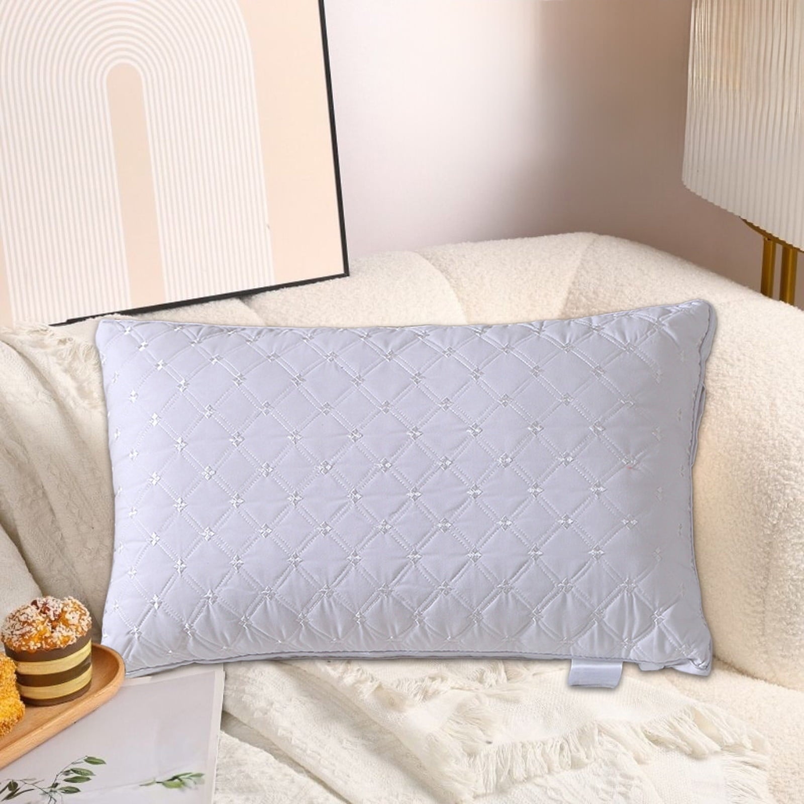 Ergonomic Memory Foam Hotel Grade Extra Soft Pillows Queen Size Set of 2 Supportive Bed Pillow for Back Side and Stomach Sleepers, Breathab... - Orthopedic Shredded Foam Bed Pillow Set Detail
