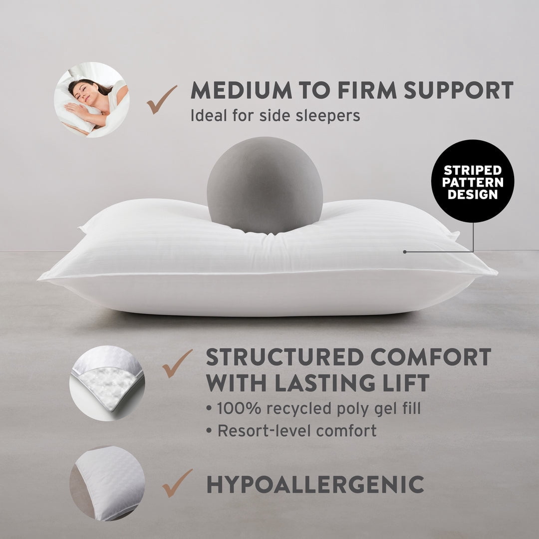 Ergonomic Memory Foam Dolce Notte II Stomach, Side and Back Sleeper Bed Pillow for Sleeping | Hotel and Resort Quality | Hypoallergenic, Do... - Orthopedic Shredded Foam Bed Pillow Set Detail