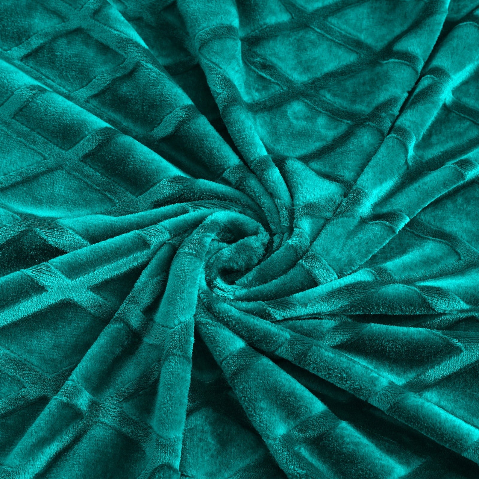 Decorative Knitted Large Soft Throw Blanket for Couch, 50x70 Inches Diamond Geometry Pattern Velvet Fleece Blanket, Cozy, Warm and Light... - Lightweight Plush Warm Blanket for All Seasons Detail